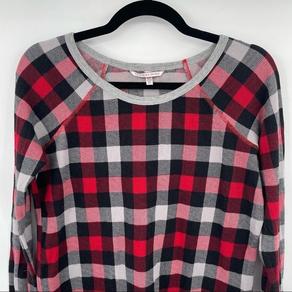 Victoria’s Secret Christmas Plaid Pajama Shirt - Picture 2 of 12